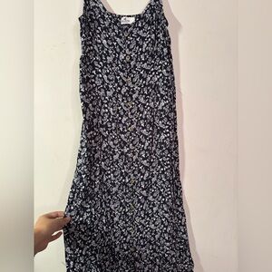 Hollister Black and White Floral Midi Dress
